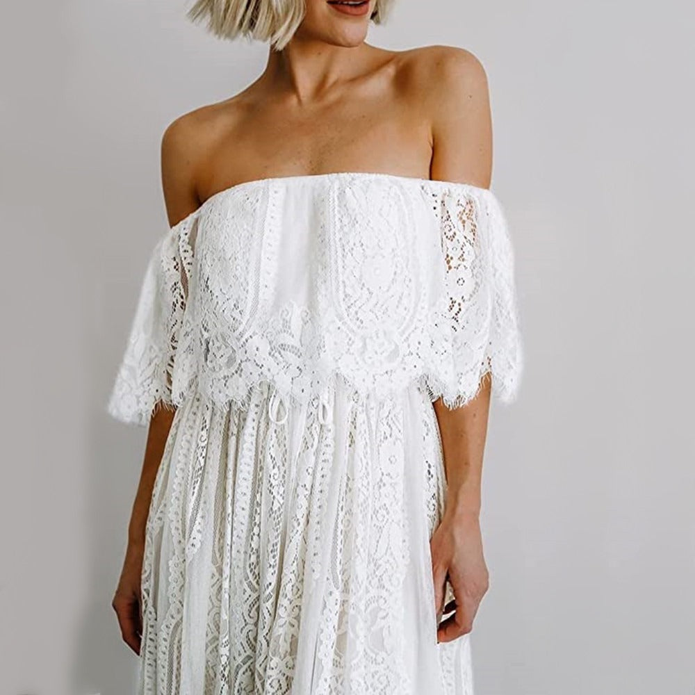 Bohemian Style Lace Long Dress Women